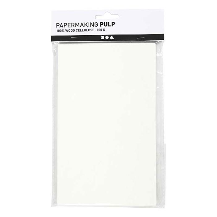 Papierbrei - CREOTIME - 20 x 12 cm - 100 g - 100 % Holzzellstoff - Bastelaktivität