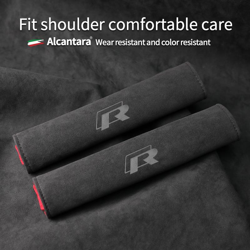 2 Uds Funda Para Cinturón De Seguridad De Fibra De Carbono Hombreras Para VW Volkswagen R RLine GTI GTD Golf 6 7 5 4 3 2 8 MK4
