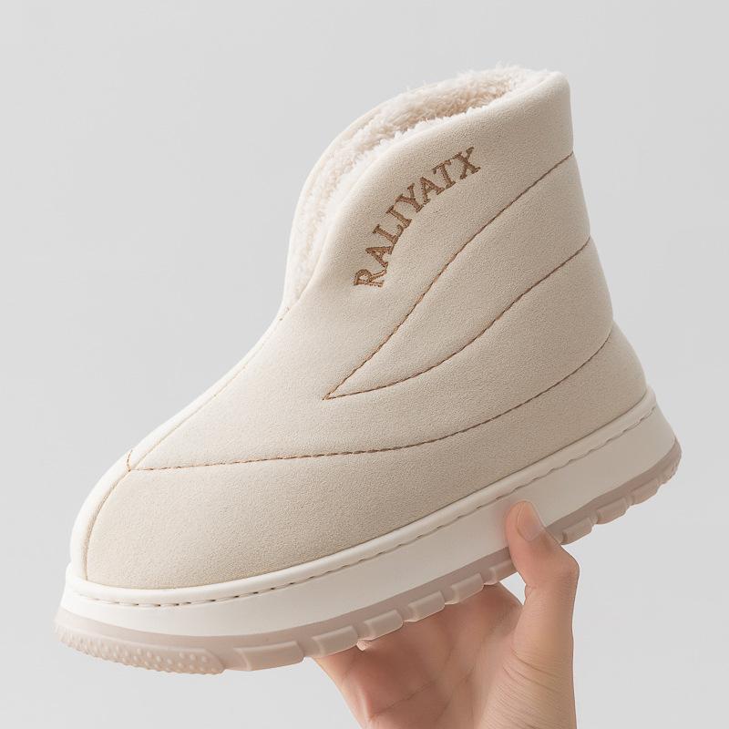 Women Winter Boots Keep Warm Plush Snow Boots Simple Soft Adult Shoes Thick Heels Anti Skid Ankle Boot Couple