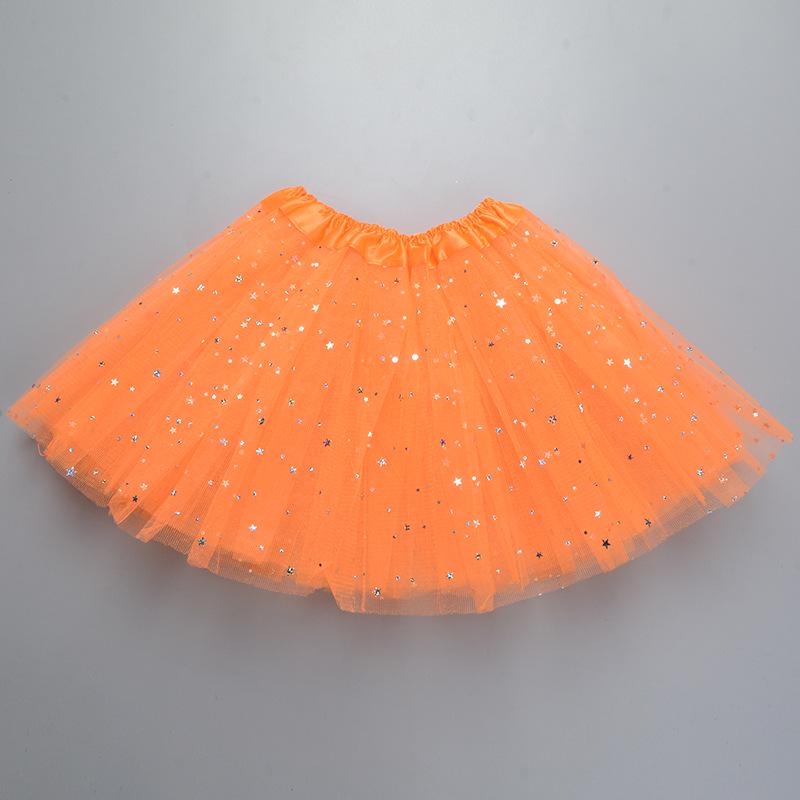 Children's Three-Layer Puffy Tutu Skirt with Sequins