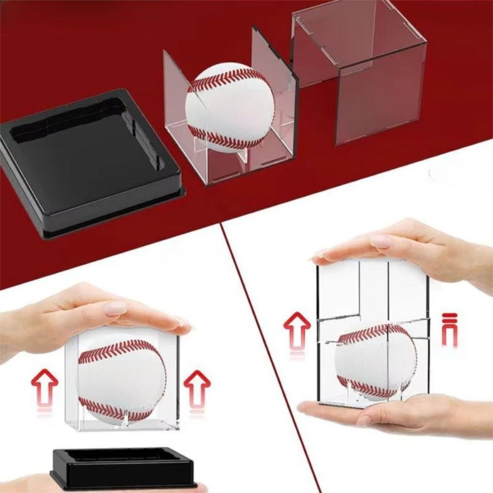 Dustproof Baseball Display Case UV Protection Storage Box Baseball Autographed Baseball