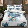 Colorful Butterfly Bedding Set Sparkling 3D Duvet Cover DE/AU/EU Full Size Luxury Women's Quilt Cover  Gift