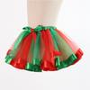 2026 Kids' European & American Rainbow Mesh Dance Tutu Skirt - Lined Half Skirt for Girls