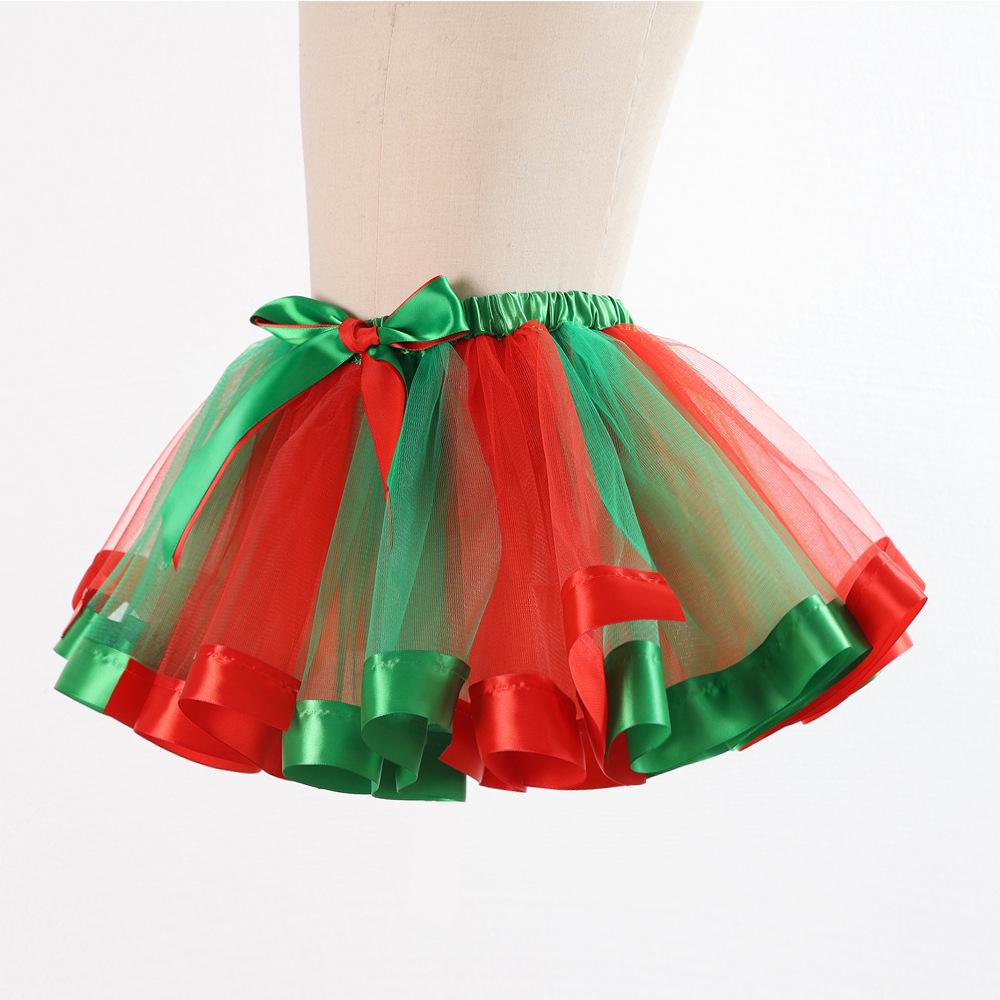 2026 Kids' European & American Rainbow Mesh Dance Tutu Skirt - Lined Half Skirt for Girls