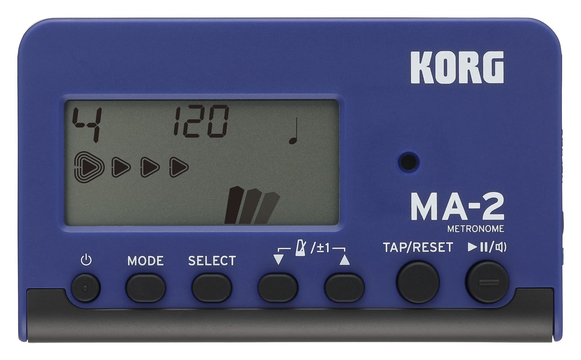 

KORG MA-2 Metronome, Blue-Black, Ideal for Wind Band, Brass Band, Orchestra, Guitar, Vocal, A Cappella, and Individual Practice, 100 Hours of