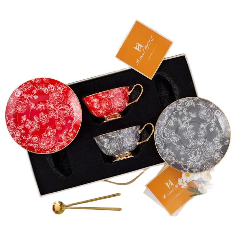 Xiao Yue Ya Keramik-Kaffeebecher Geschenkset