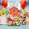 Farm Party Photo Booth Props Background Farm Photography Props Photo Booth for Birthday Baby Shower Party Supplies Backdrop