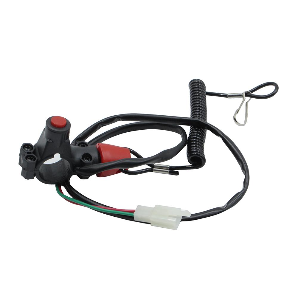 Motorcycle Emergency Kill Stop Switch For Pocket Mini Dirt Bike ATV 4 Wheeler Quad Moto Go Kart With Safety Tether Lanyard