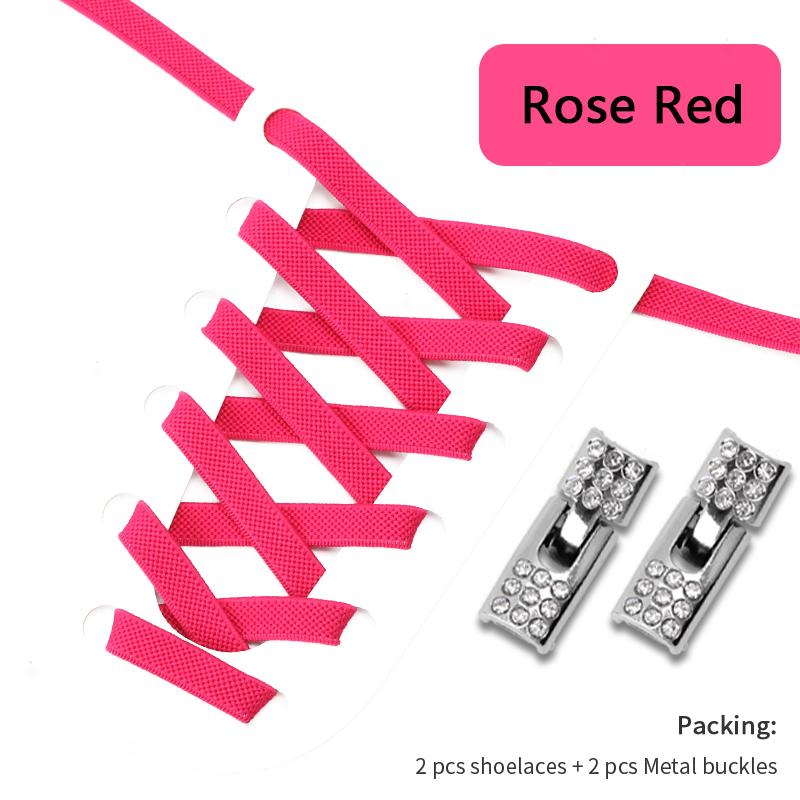 No Tie Shoe Laces Luxurious Diamond Cross Locks Shoelaces Without Ties Elastic Shoe Laces Sneakers Kids Adult Shoes Accessories