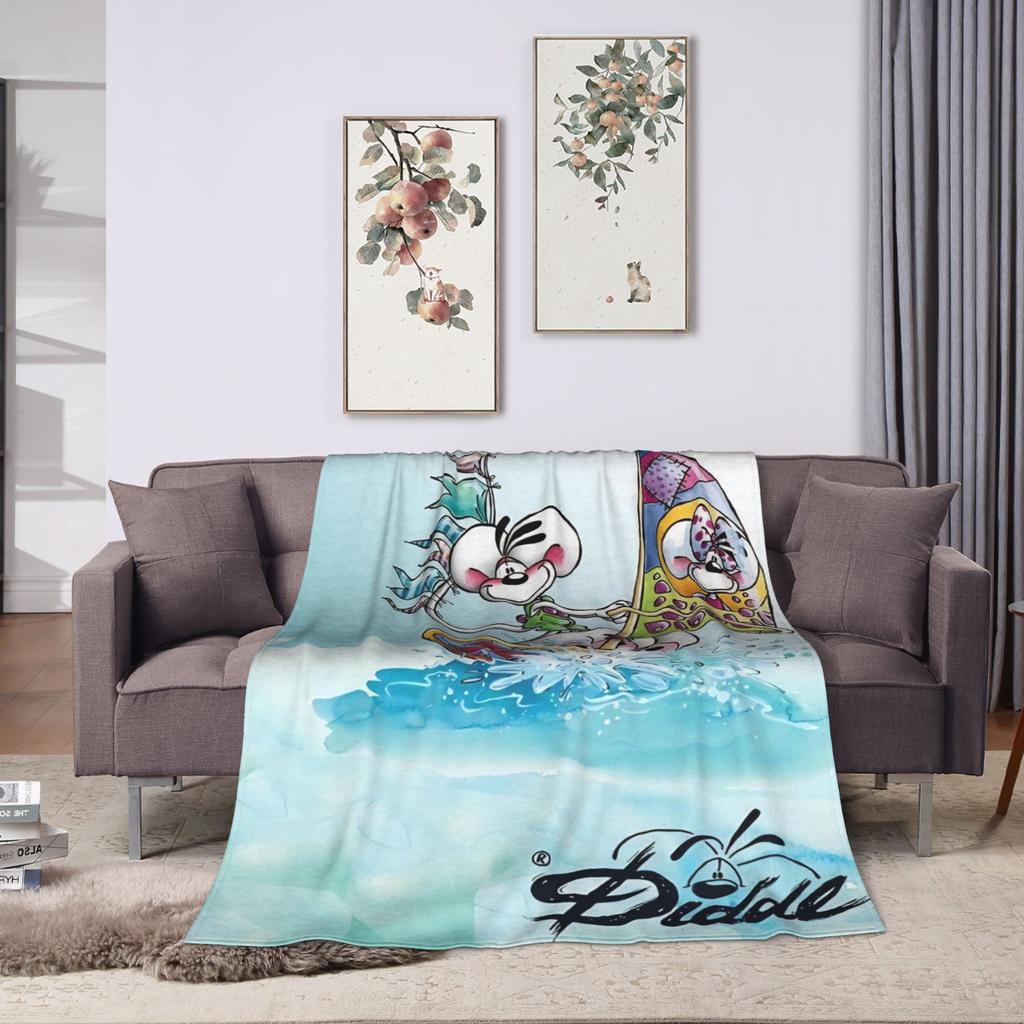 Schattige Diddl Super Warme Deken Meisjes Jongens Pluche Plaid Deken Grappige Buiten Flanellen Sprei Bank Bed Deksel