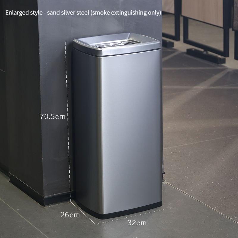 Entrance Trash Can Corridor Aisle Ashtray Cigarette Butt Collector Hotel Lobby Stainless Steel Vertical Elevator