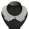 1 Pcs Pearl Bow Pearl Collar Necklace Hand Woven Pearl Necklace Clothing Accessories Women Creative Gifts