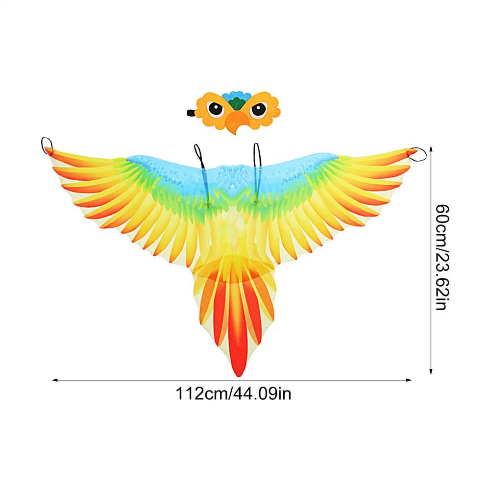 Parrot Wings Cloak Costume Bird Cape Carnival Costume for Masquerade Halloween Carnival Performance Fancy Dress