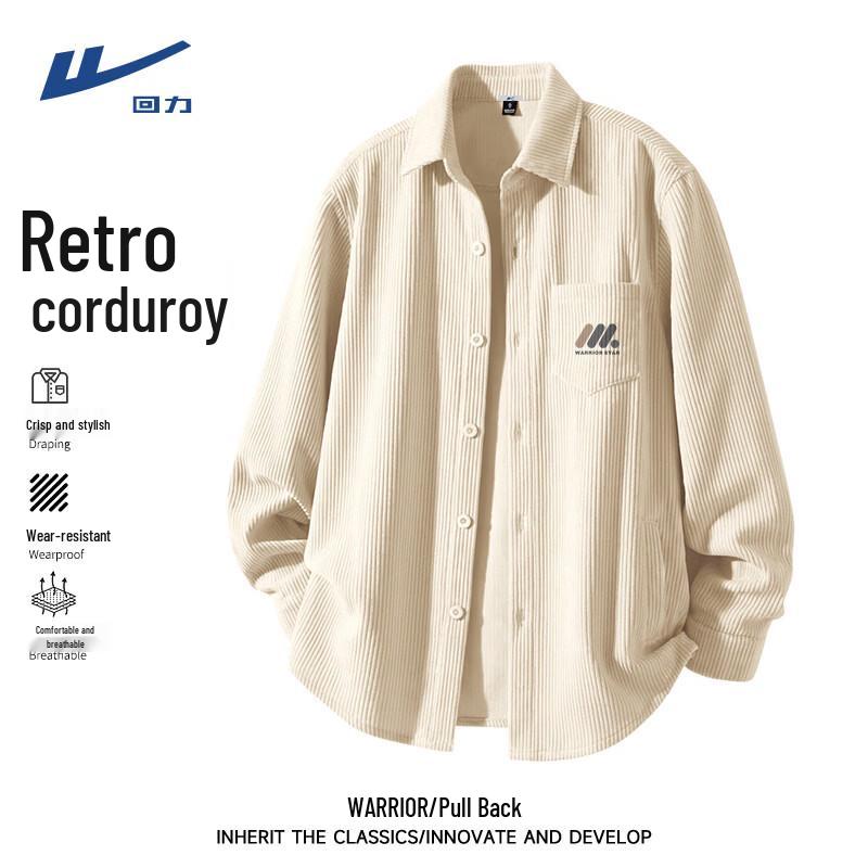 Warrior Men s Retro Corduroy Loose Fit Shirt L