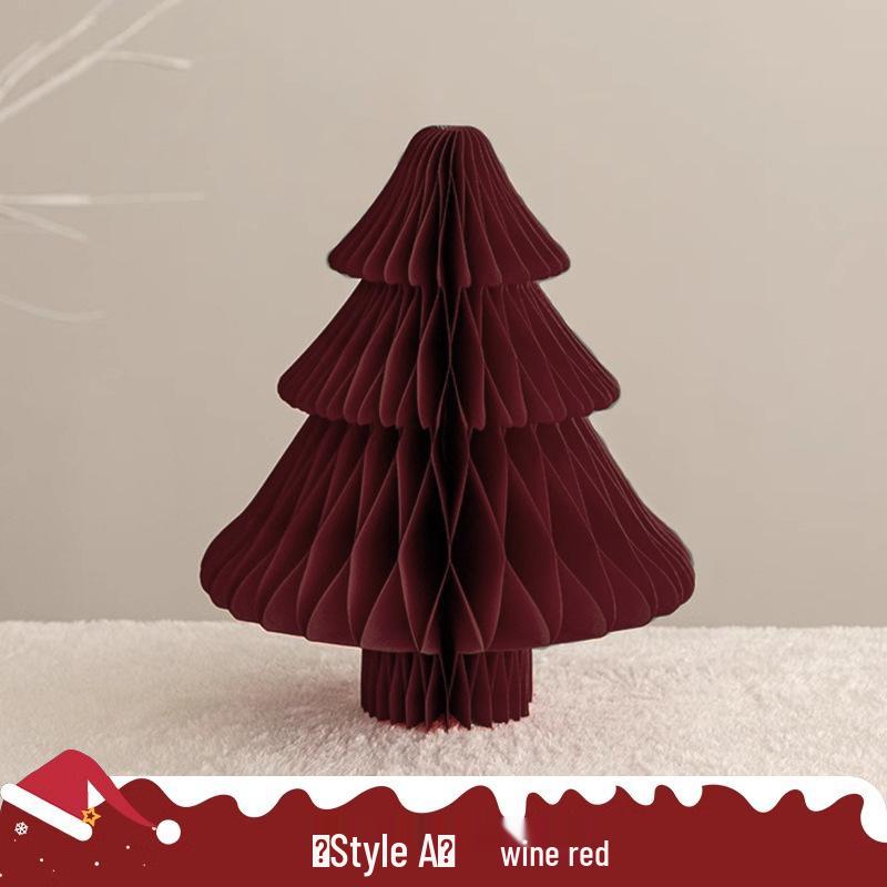 DIY Mini Cross-Border Christmas Tree Ornaments - Paper Folding Net Red Style Decor