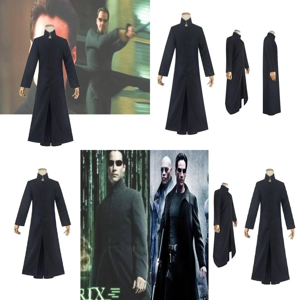 Film Matrix Kostium Cosplay Neo Kurtka Wiatrówka Kostium na Halloween