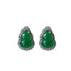 Elegant Zircon Agate Gourd Earrings: Chic, Retro, and Versatile Ear Jewelry