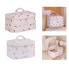 Fashionable Bowknot Quilted Makeup Bag Accessory for Women Daily Casual Use Elegant Travel Cosmetic Storage Items