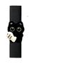 1PC Black Cat & Fish Decor Car Shoulder Pad Cover Fashionable Elegant Design Comfort Enhancer Fits Most Vehicles