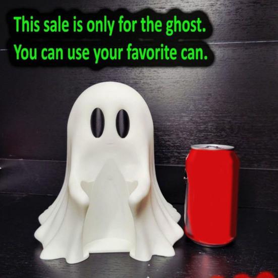Halloween Ghost Drink Holder Spooky 3D Printed Ghost Soda Beverage