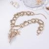 Personality trend marine leisure resort style alloy chain conch pendant necklace light luxury luxury women's style