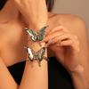 Vintage Resin Butterfly Multi-layer Pleated Open Bracelet Geometric Bracelet
