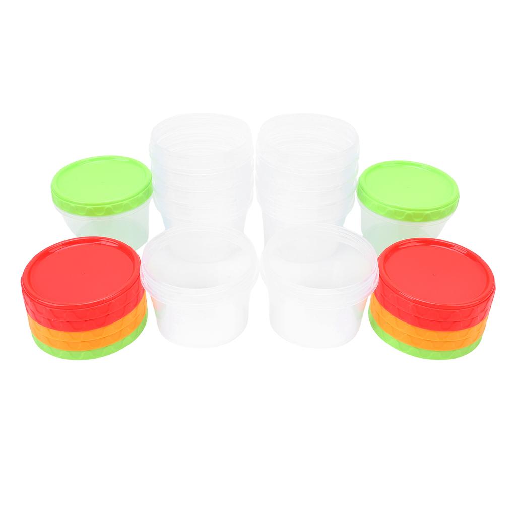 12 ks 16oz 475ML Mrazicí nádoby s víčky Twist Top Opakovaně použitelné Nádoby na skladování potravin na oběd Svačiny Kulaté Široké