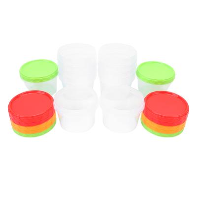 12 ks 16oz 475ML Mrazicí nádoby s víčky Twist Top Opakovaně použitelné Nádoby na skladování potravin na oběd Svačiny Kulaté Široké