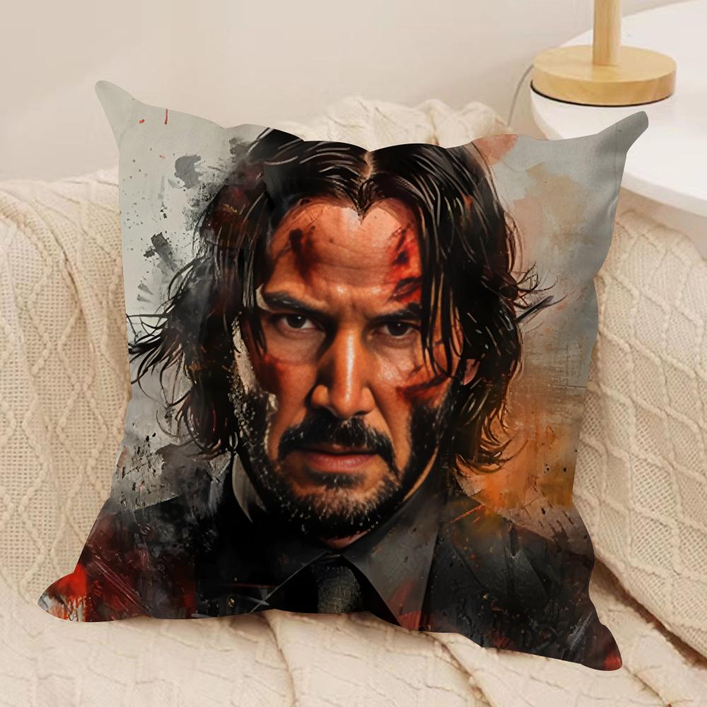 JJohn WWick Cushion Cover Soft Plush Fabric DoubleSided Printed Cushion Covers for All Seasons Home Decor