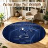 Round Rug Custom NameTottenham Hotspur FC Pattern Non Slip Carpet Home Floor Decor