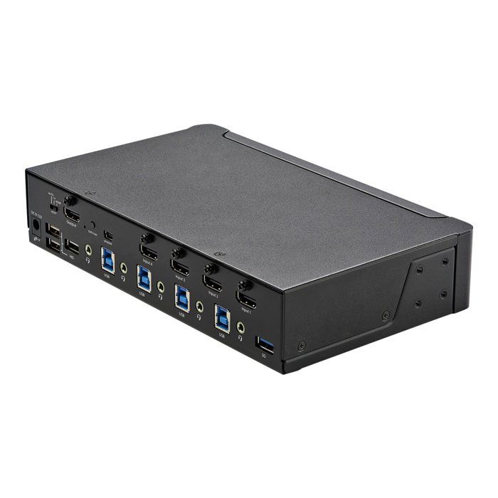 KVM přepínač - Startech - SV431HU34K6 - 4 porty - 4K 60 Hz - USB 3.0 hub