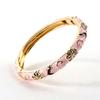 Colorful Vintage Cloisonne Bangle Traditional Women's Hand Bracelet Fashion Flower Bangle  Girls