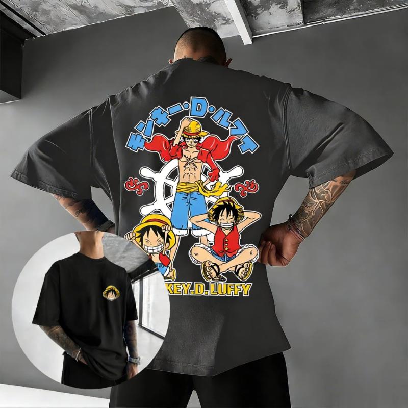 One Piece Luffy T Shirt Men Women Anime Graphic Tee Cotton Short Sleeve Tops 2026 Summer Trendy Casual Streetwear Y2k Clothes