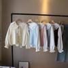 Spring 2025 Korean Style Women's Peter Pan Collar Blouse + Knit Vest Set