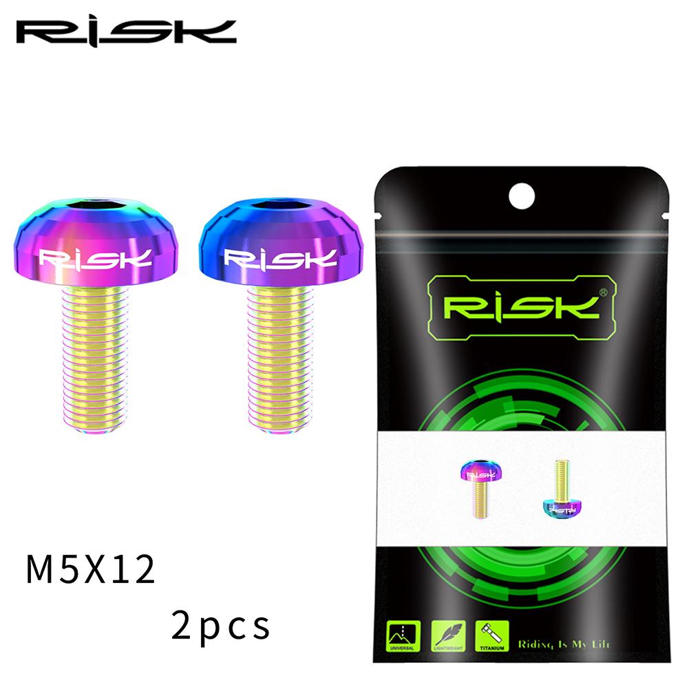 

RISK 2 шт., держатель для бутылки для велосипеда, винт из титанового сплава, MTB, болты для крепления воздушного насоса, винты для ремонта велосипеда