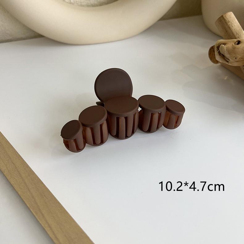 Akryl Barrette elegancka jednokolorowa spinka do włosów krab spinka do włosów Vintage proste akcesoria do włosów dla kobiet kucyk pazur klip kraby