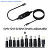 Type C Power Boost Cable DC 5V/9V/12V/15V/20V Boost Converter 8 Adapters Type C To DC Boost Cable for Wifi Router Mini Fan