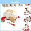 Wood Simulation Tea Set Pretend Play Kitchen Role Play Educational Toy For Kindergarten Children's Kitchen Role Play Set