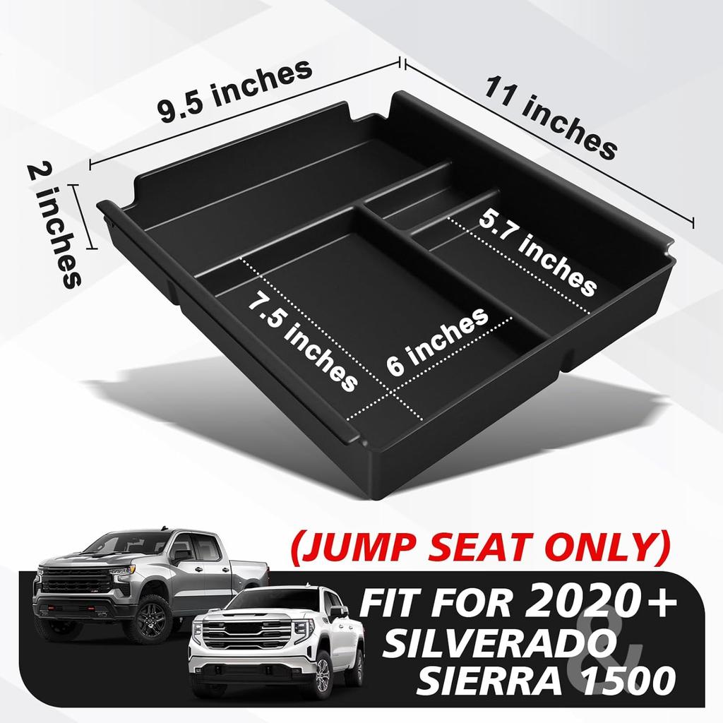 Muslogy Center Console Organizer Compatible With -2025 Chevy Silverado/GMC Sierra 1500 2500HD 3500HD Accessories Storage Ert Box Console Armrest