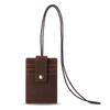 US Retro Crazy Horse Leather ID Card Badge Holder with Lanyard for Mens Multi Card Slots Coffee Cards Cases Office Supplies