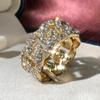 Men's Full-Circle Diamond Hip Hop Wrap Chain Ring