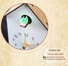 Slim Wall-Mount Cuckoo Clock with Hourly Chime for Living Room