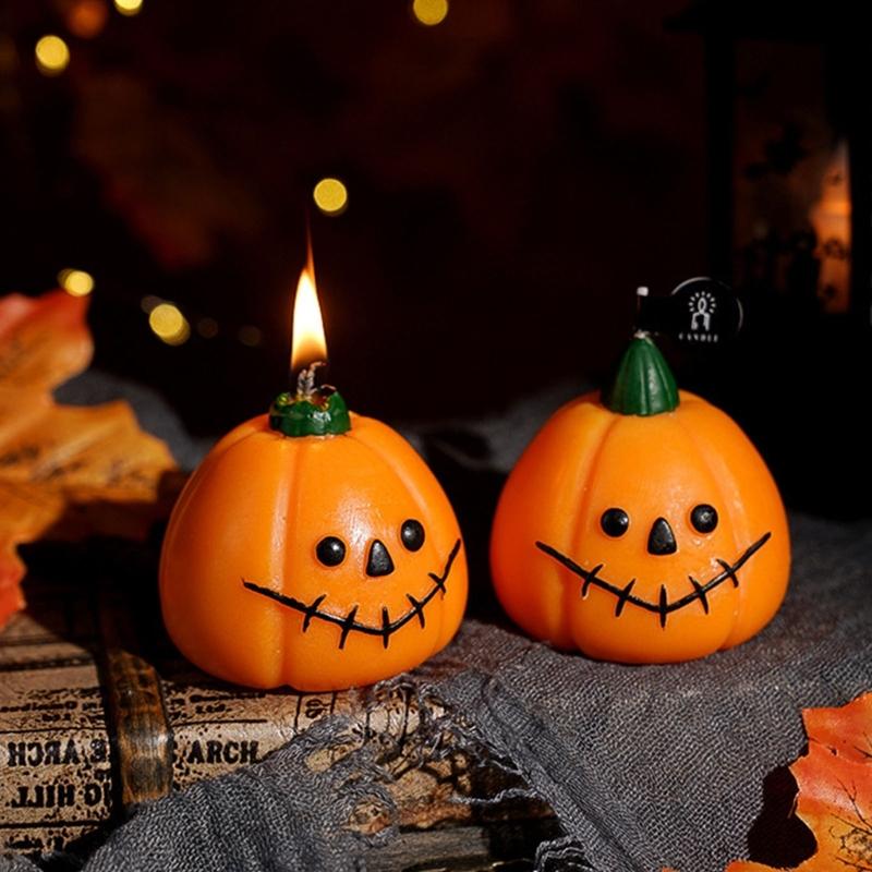 Halloween Kürbis Schädel Geisterhaft Kerze Gruselige Duftwachs Kerze Tischdekorationen Aromatherapie Kerze Heimdekorationen