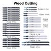 48 Pcs Jig Saw Blade Set Multi Size Saw Blades with EVA Cloth Bag for Wood Metal Aluminum Cutting