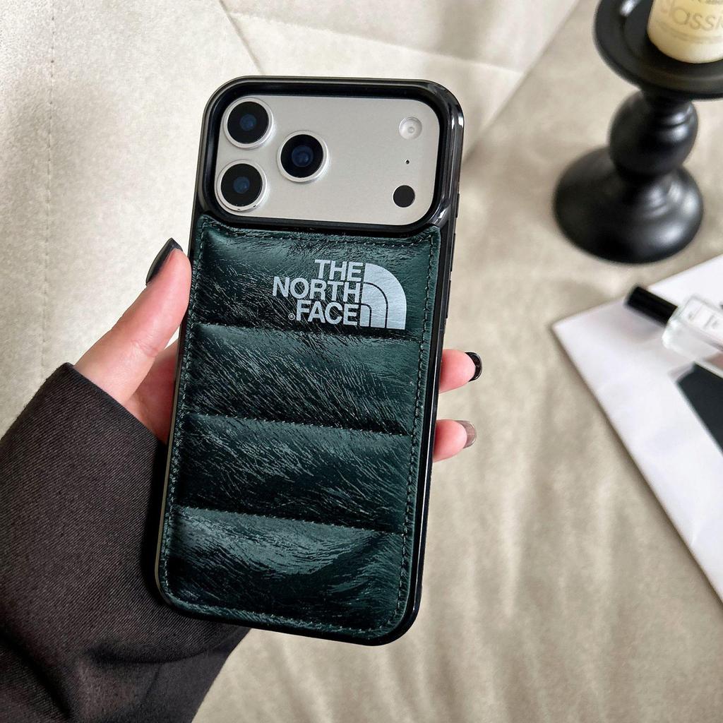New Horsehair Leather Cotton-Padded Jacket Apple 17PM Phone Case - Autumn & Winter Collection for Couples