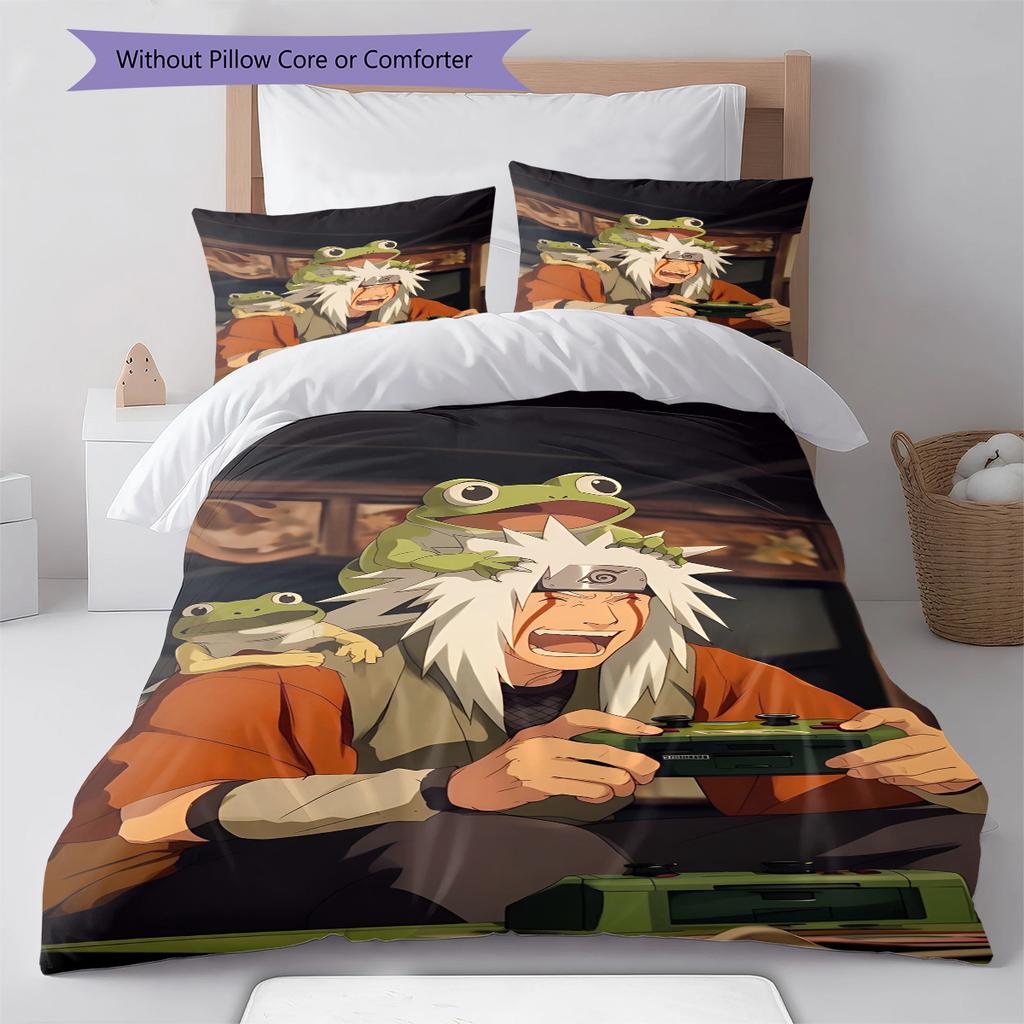 Cartoon Pattern Bedding Quilt Set Quilt Cover Pillowcase Home Decoration Birthday Gift (1 * Duvet Cover + 2 * Pillowcase, Without Core)