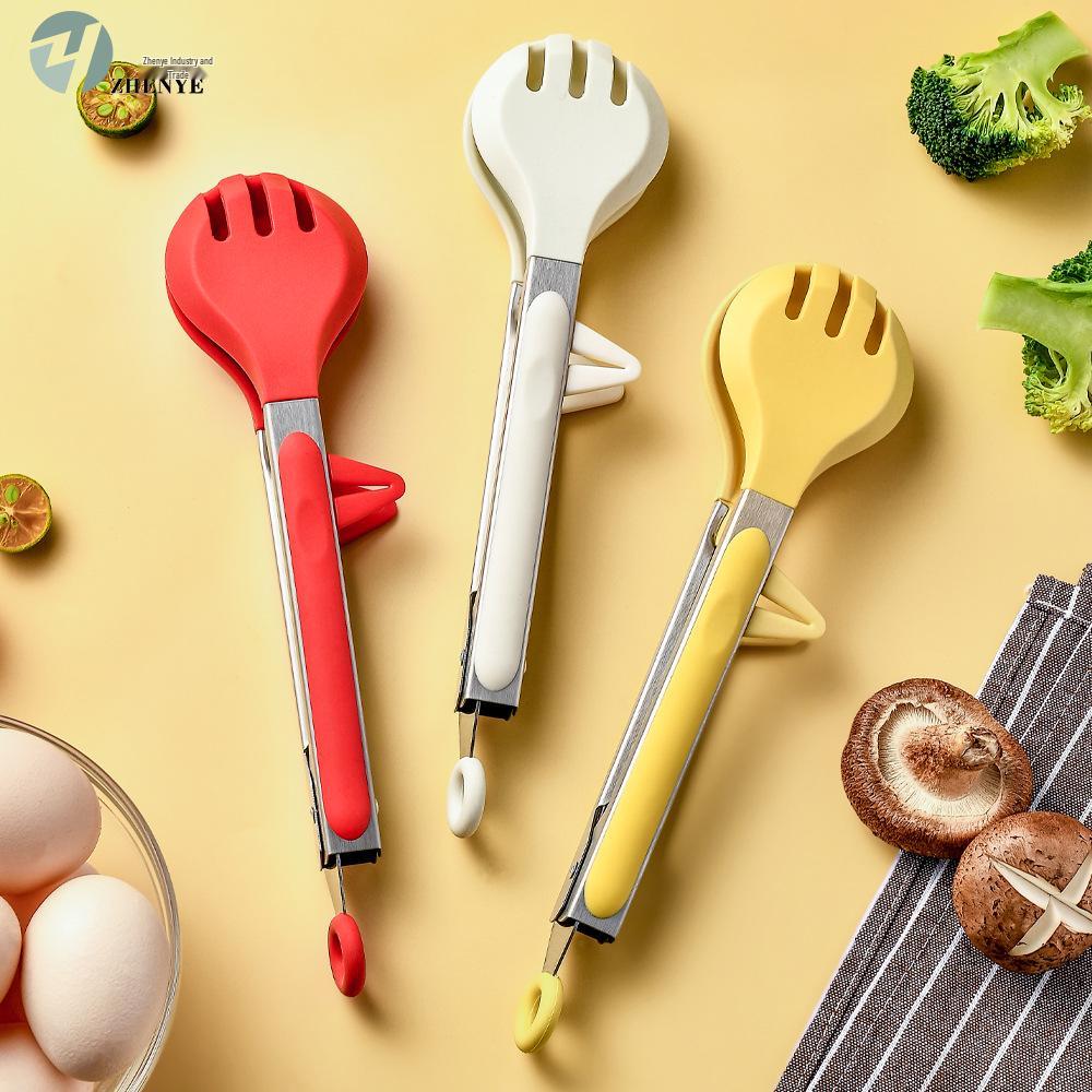 Multifunktionale Silikon-Küchenzange: Verbrühschutz, Grillen, Braten und Lebensmittelklammern