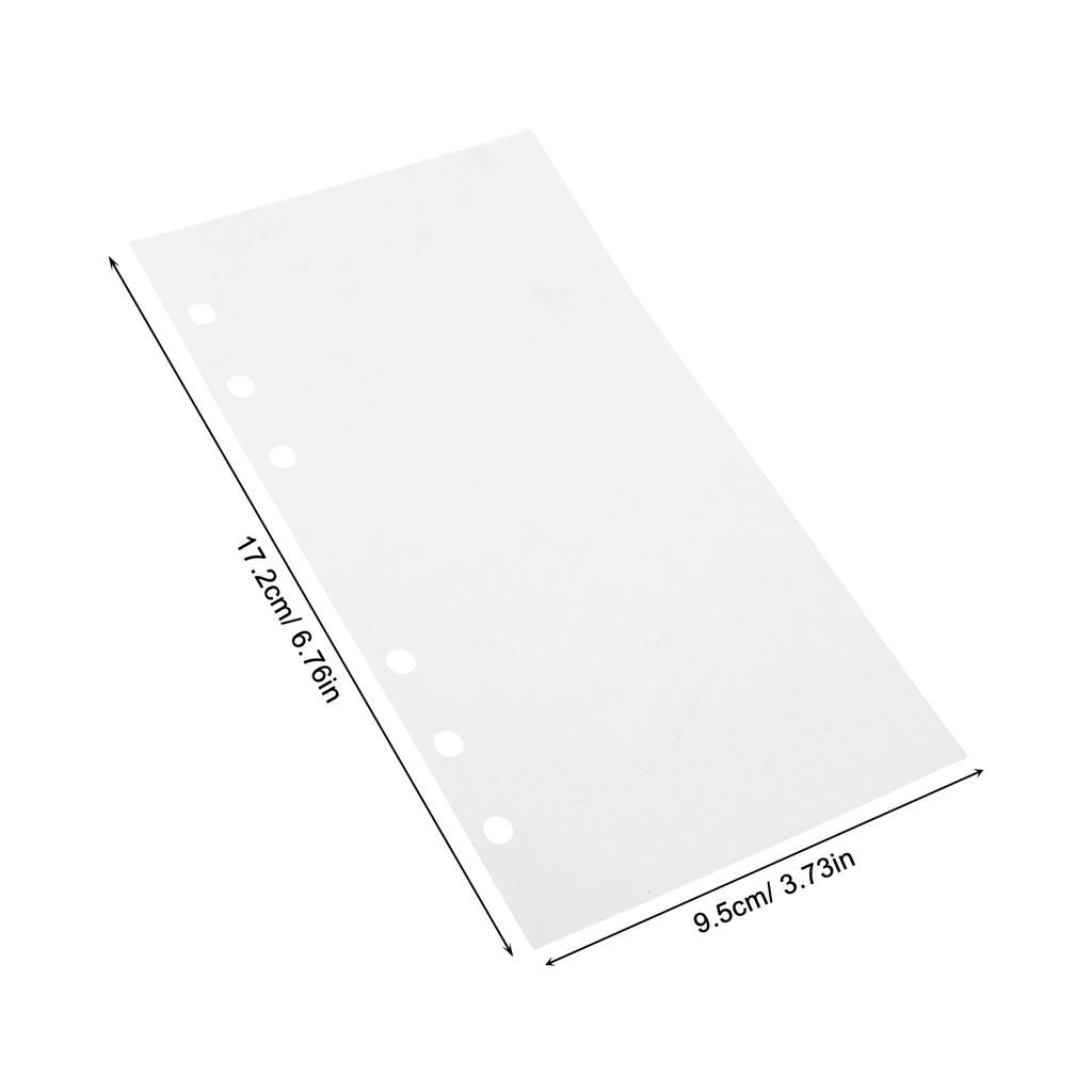 50 Sheets A6 6 Ring Sticker Collecting Refill Sheet Double-Sided Blank Release Paper Pages for Sticker Book Binder Organizer