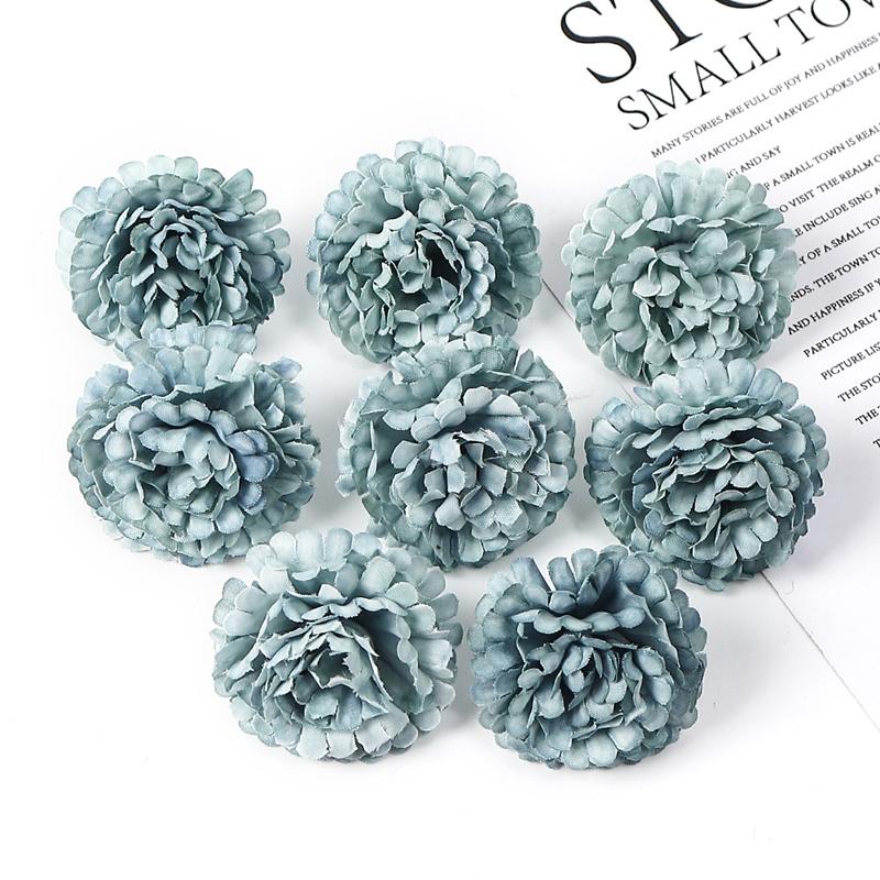 10/20Pcs Artificial Hydrangea Flowers 3cm Silk Fake Flower For Home Decor Garden DIY Bride Wedding Decoration Wreath Accessories