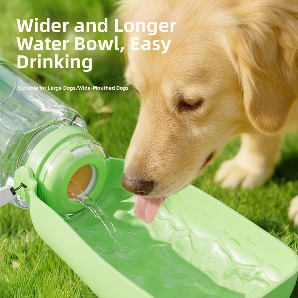 2-In-1 Dog Water Bottle 520ml PP Portable Dog Bottle New Pet Travel Drinker  Outdoor Walks